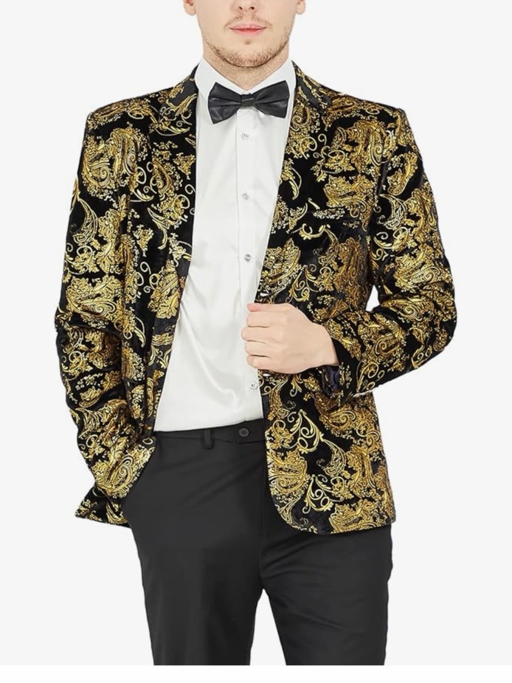 MAGE MALE Mens PartyFloral SuitJacket NotchedLapel SlimFit2-Button Size M NWT A5